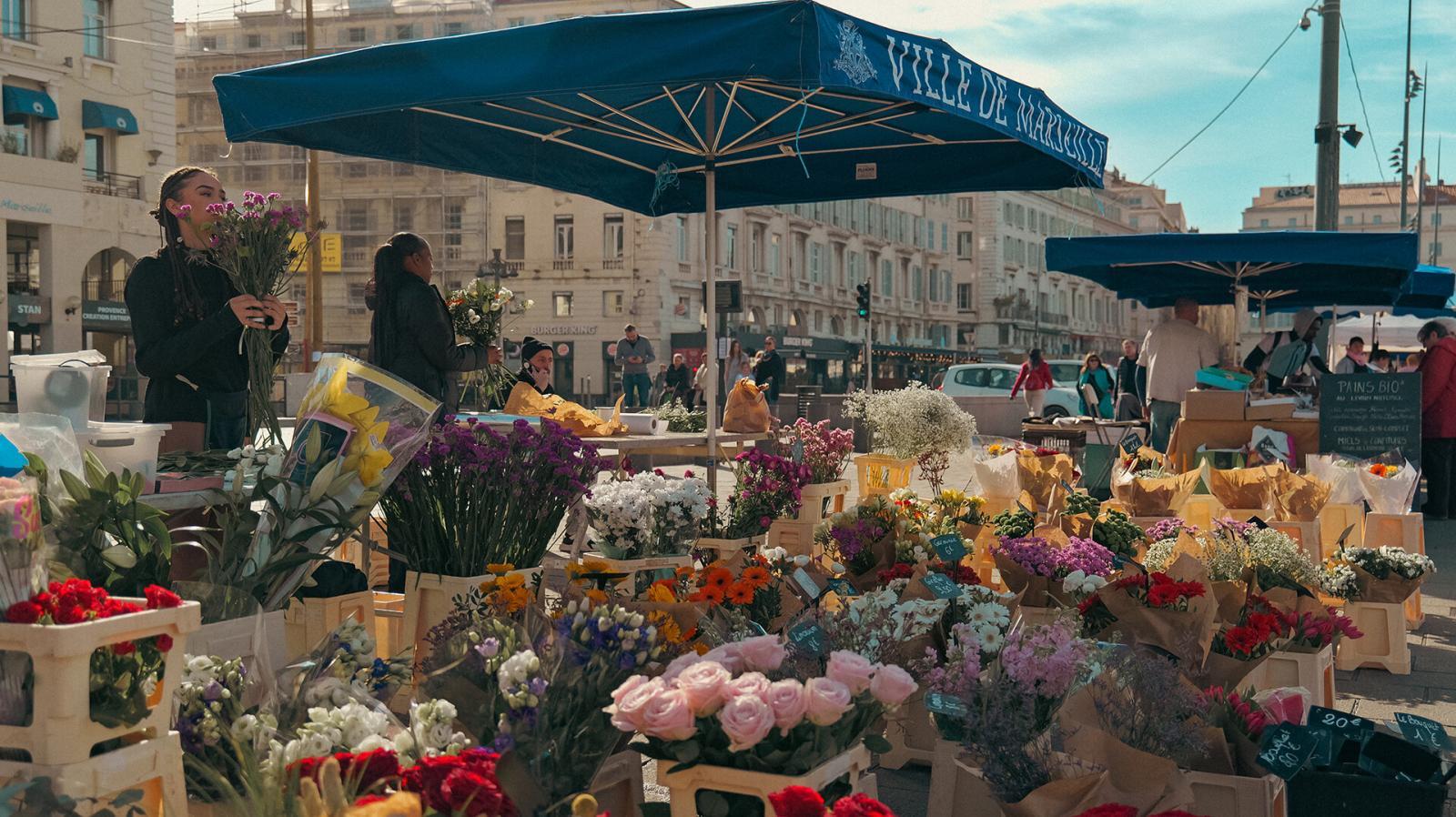 le Marché aux Fleurs du Vieux-Port de Marseille