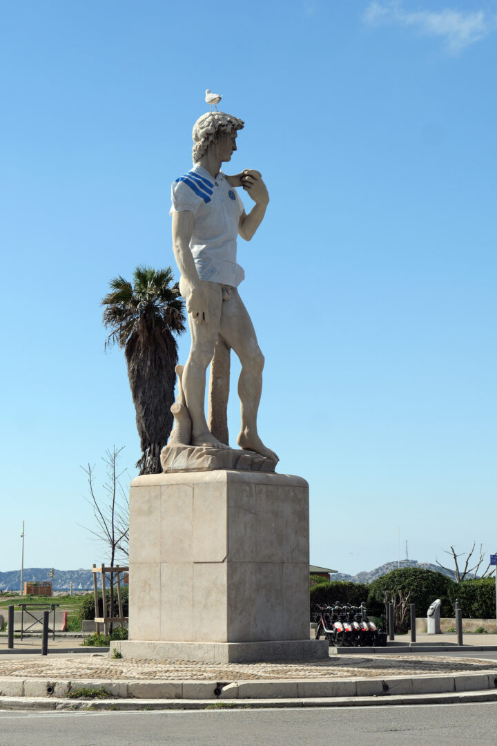 statue de David à Marseille OM